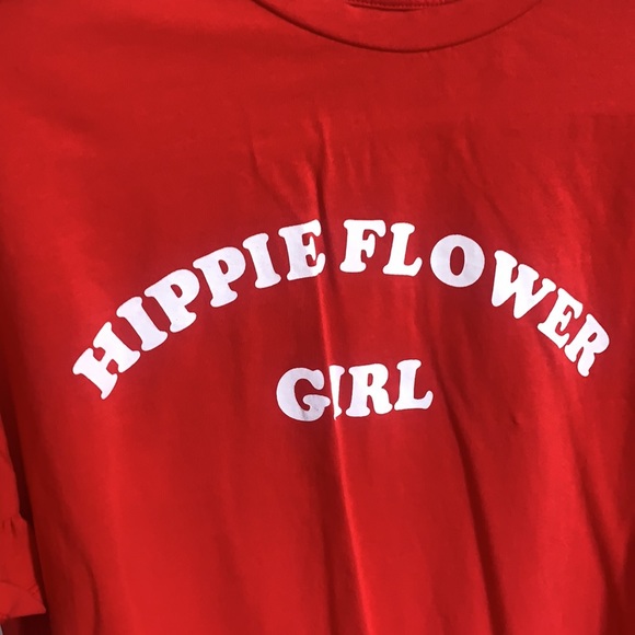 Red Ruffle Sleeve Top - Picture 2 of 3